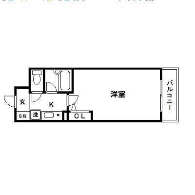 エスリード本町(1K/5階)の間取り写真