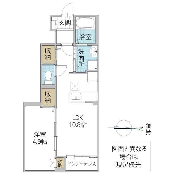 エルシオンII(1LDK/1階)の間取り写真