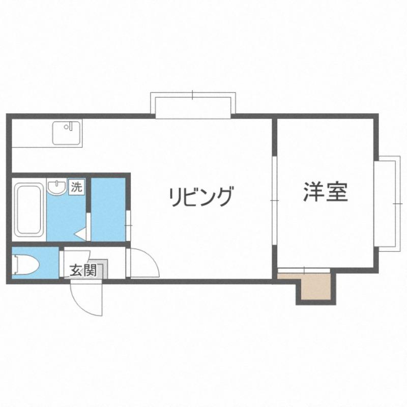 デポット(1LDK/2階)の間取り写真