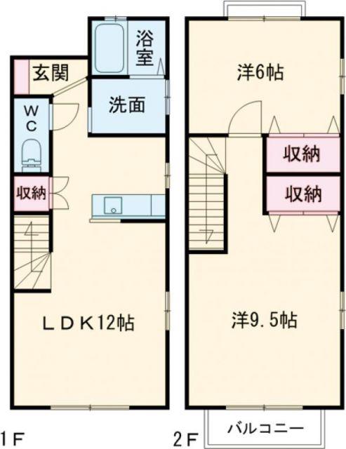 リバーサイドサンコーII(2LDK/1階)の間取り写真
