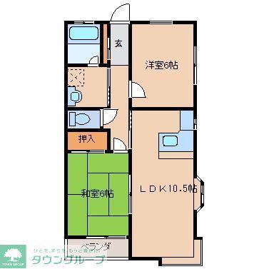 北の街館1号館(2LDK/1階)の間取り写真