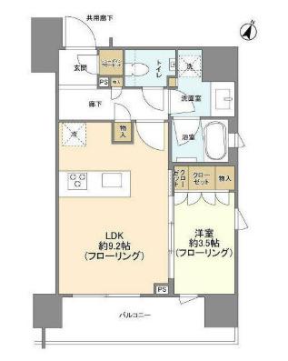 ルジェンテ千代田神田町(1LDK/3階)の間取り写真