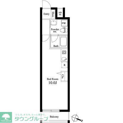 ミリアビタNO22(ワンルーム/5階)の間取り写真