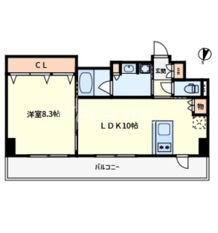 ララプレイス ザ・京橋ステラ(1LDK/7階)の間取り写真