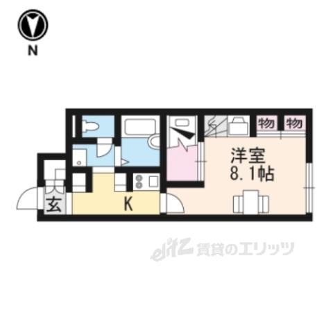 レオパレス富堂(1K/1階)の間取り写真