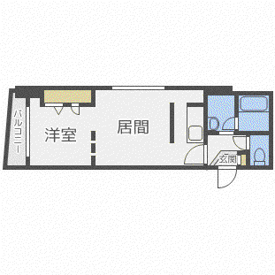 CORAL(1LDK/4階)の間取り写真