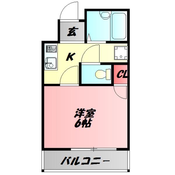 イーソリーフォレスト(1K/3階)の間取り写真