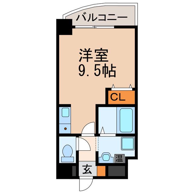 プリミエール篠木(ワンルーム/3階)の間取り写真
