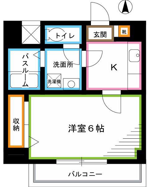 パレス・ユーカリ(1K/1階)の間取り写真