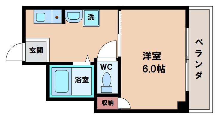 SUN CORPO(1DK/1階)の間取り写真