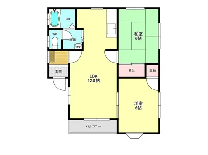 ミューゼ(2LDK/2階)の間取り写真