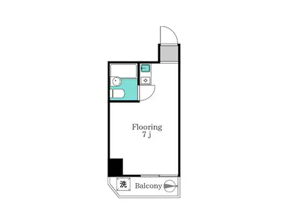 IHOビル(ワンルーム/4階)の間取り写真