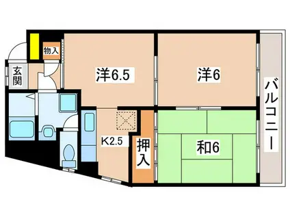 セントポーリア太秦II(3K/2階)の間取り写真