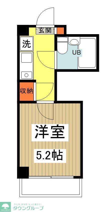 コンフォール煉瓦館(1K/2階)の間取り写真