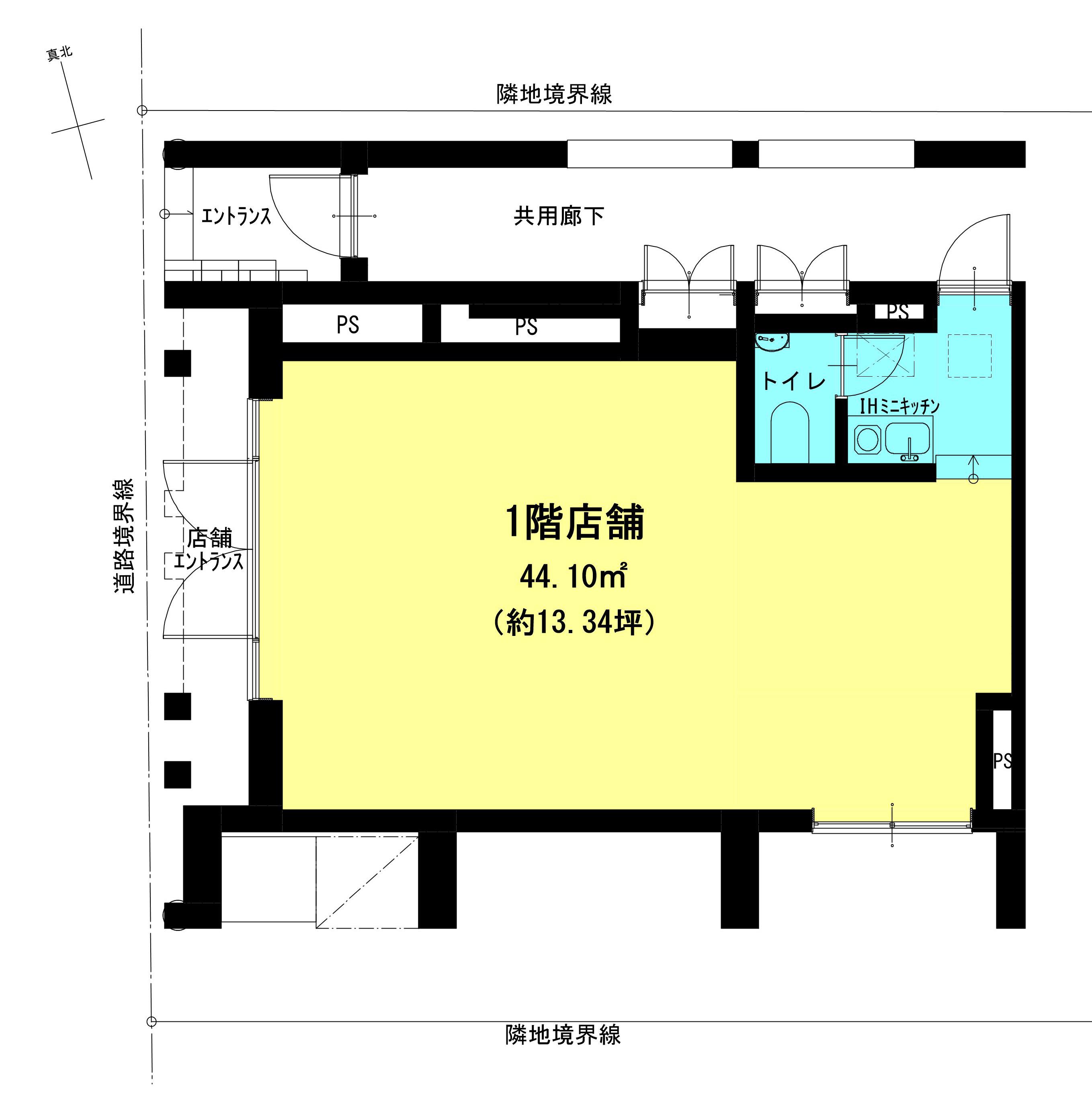 GIONHOUSE川口四丁目店舗事務所(ワンルーム/1階)の間取り写真