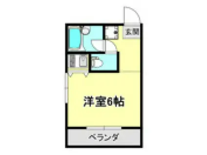 第2洋幸ビル(1K/3階)の間取り写真