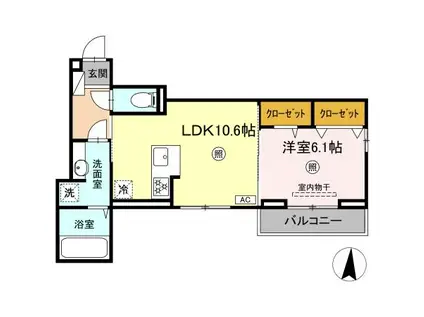 CAMPHORAI(1LDK/3階)の間取り写真