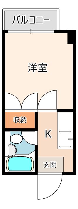 イーストビレッジ(1K/7階)の間取り写真