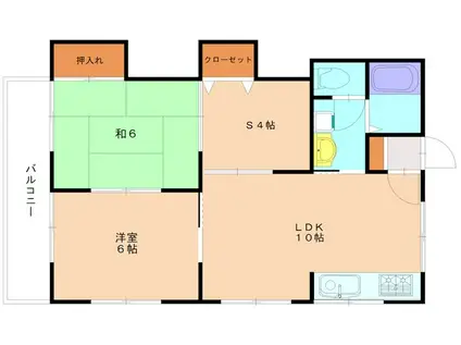 コーユー日の里(2SLDK/2階)の間取り写真