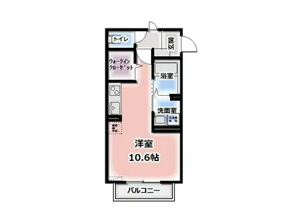 ラ・ルーチェ(ワンルーム/1階)の間取り写真