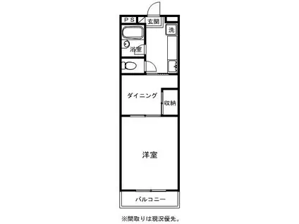 アートプラザ清武(1DK/3階)の間取り写真