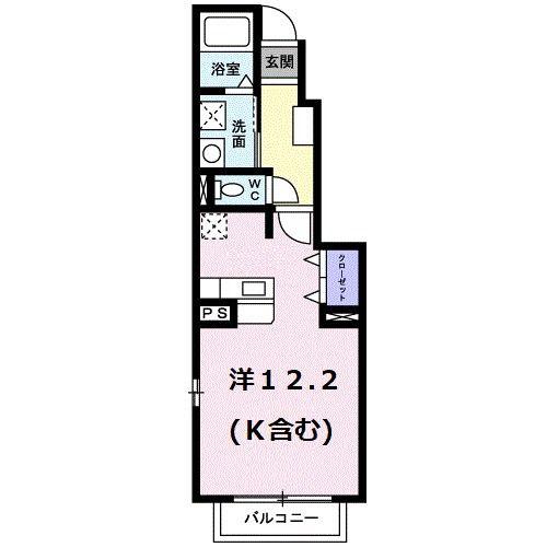 ベルシティSATOA(ワンルーム/1階)の間取り写真