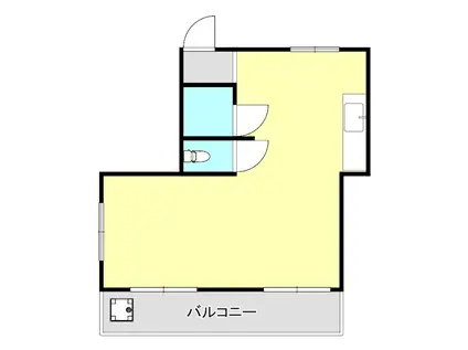 中山手ビル(1DK/5階)の間取り写真