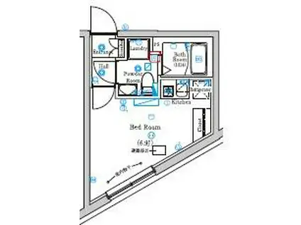 MIND MUSASHI-KOYAMA(ワンルーム/4階)の間取り写真