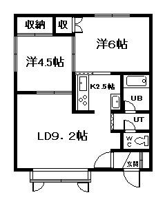 トミーMS(2LDK/2階)の間取り写真