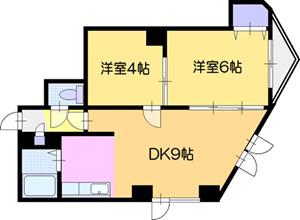 パークヒルズ沢町(2LDK/1階)の間取り写真