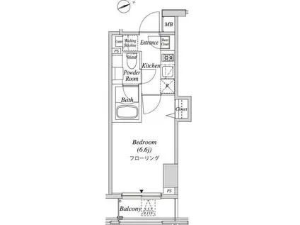 クレセント虎ノ門新橋(1K/10階)の間取り写真
