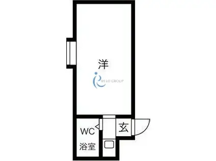 プレアール北田辺III(ワンルーム/2階)の間取り写真