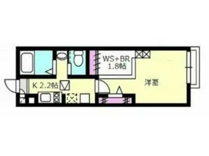 ヒルズ中井(1SK/1階)の間取り写真