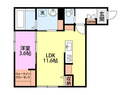 SOLANA O.K.A(1LDK/1階)の間取り写真