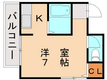 ふかがわビル(ワンルーム/3階)の間取り写真