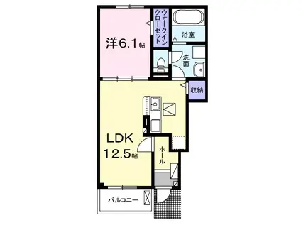 アルコパレーノI(1LDK/1階)の間取り写真