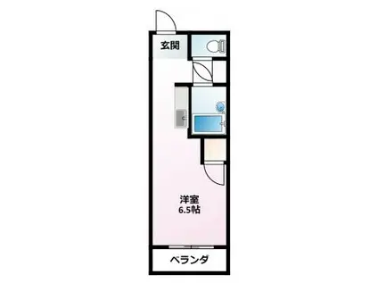 フリーダム北町(ワンルーム/2階)の間取り写真