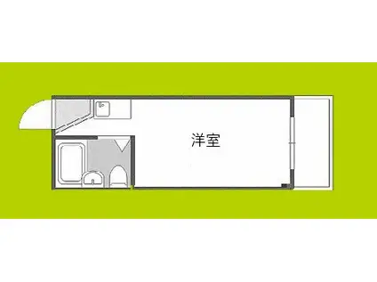 エムエスエイ山王(ワンルーム/3階)の間取り写真