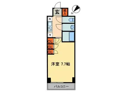 パークアクシス押上・隅田公園(1K/10階)の間取り写真