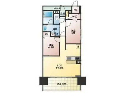 プレサンスロジェ上前津駅前II(2LDK/15階)の間取り写真