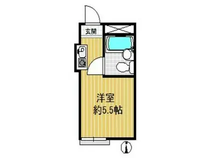 カスティル改代町(ワンルーム/3階)の間取り写真