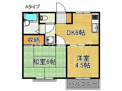 サニーコート泉佐野A棟B棟(2DK/1階)の間取り写真
