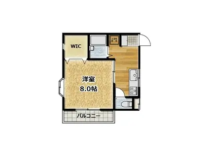 メゾン・リバティ(1K/2階)の間取り写真