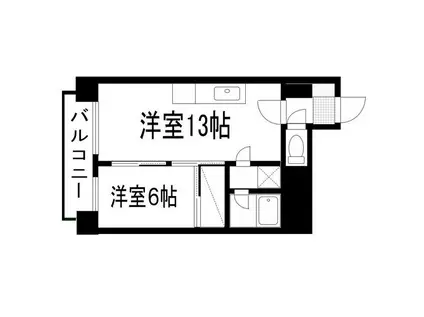 第2井川ハイツ(1LDK/3階)の間取り写真