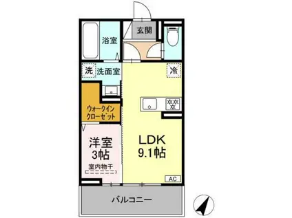 パストラル ヴィラ(1LDK/2階)の間取り写真