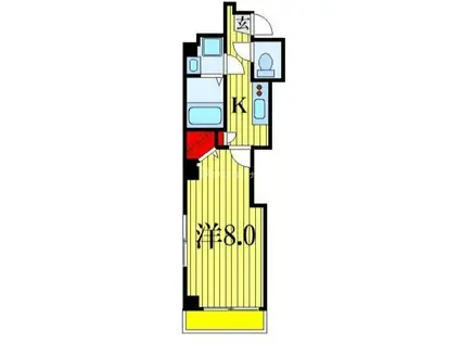 PARK RESIDENCE NISHICHIBA(1K/3階)の間取り写真