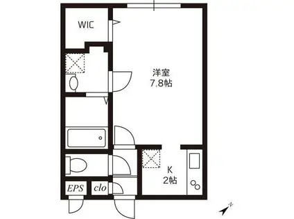 レガーロEBIS(1K/3階)の間取り写真