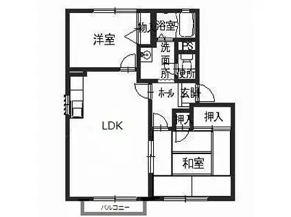 アクティ・テン(2LDK/2階)の間取り写真