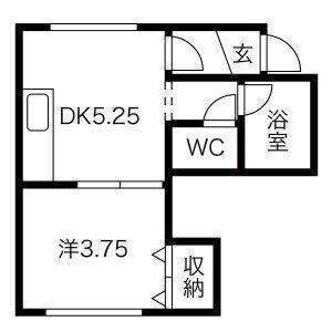 PRECIOUS菊水II(1DK/3階)の間取り写真