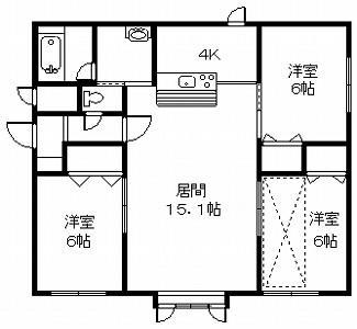 シエルコリーヌ(3LDK/2階)の間取り写真